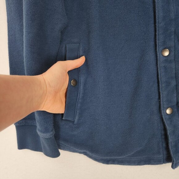 Duluth Jacket Mens Extra Large Blue Shacket Relaxed Fit Snap Front Cotton Casual - Picture 3 of 13